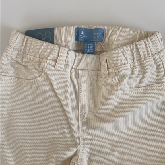 *4 for $20* NWT BabyGap Cream Corduroy Jeggings - Picture 4 of 7